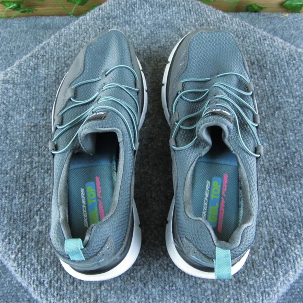 SKECHERS Women's Lightweight Gel‎ Top Sneaker Gray Synthetic Size 7M Used 2025